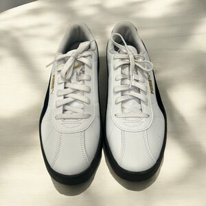 Puma Roma Classic White & Black Men’s Sneaker Size 9.5 New